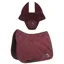 Equiline EQTRICOLORE Dressage Saddle Pad and Ear Net Set - Burgundy