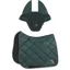 Equiline EQTRICOLORE Dressage Saddle Pad and Ear Bonnet Set - Green