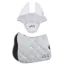Equiline EQTRICOLORE Dressage Saddle Pad and Ear Net Set - White