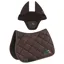 Equiline EQTRICOLORE Jumping Saddle Pad and Ear Net Set - Brown