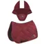 Equiline EQTRICOLORE Jump Saddle Pad and Ear Net Set - Burgundy