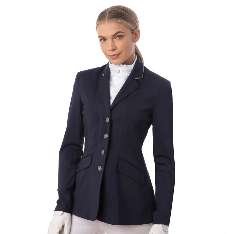 Equetech Jersey Deluxe Women's Show Jacket - Navy/Silver