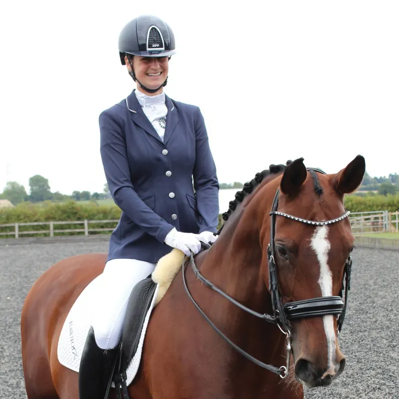 Equetech Jersey Deluxe Women's Show Jacket - Navy/Silver-3