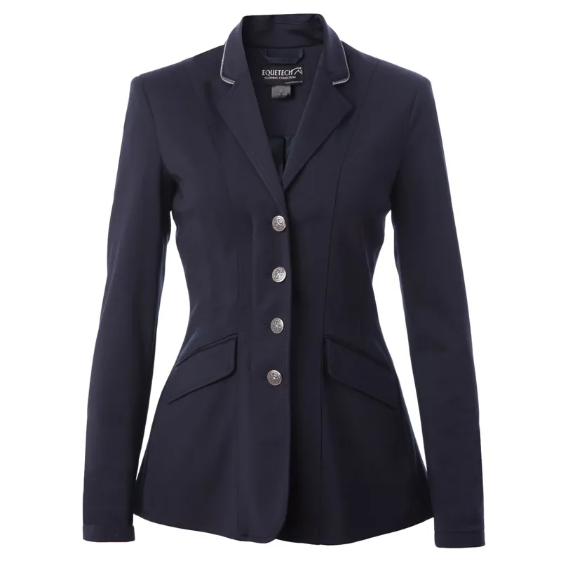 Equetech Jersey Deluxe Women's Show Jacket - Navy/Silver-1