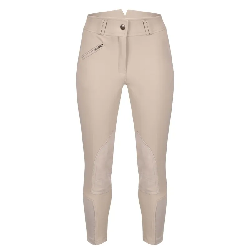 Equetech Foxhunter Hybrid Knee Patch Womens Winter Breeches - Beige