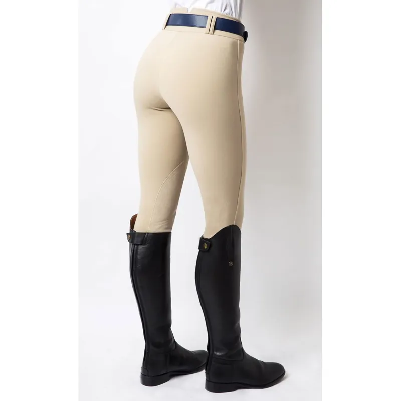 Equetech Foxhunter Hybrid Knee Patch Womens Winter Breeches - Beige-3