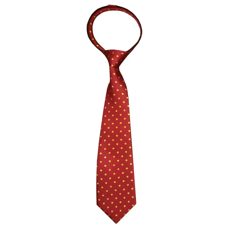 Equetech Polka Dot Adult Zip Show Tie Red/Gold
