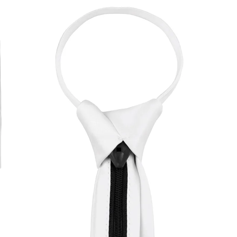 Equetech Competition Adults Zip Stock Tie - White-1