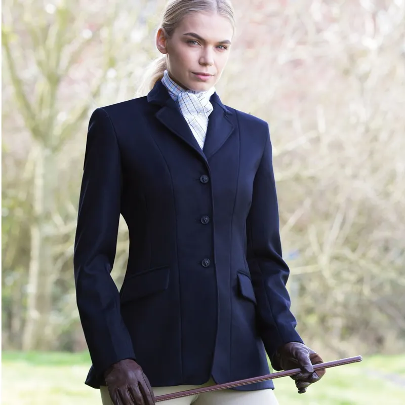 Equetech Kimblewick Wool Ladies Show Coat - Navy-2