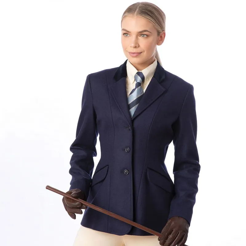 Equetech Kimblewick Wool Ladies Show Coat - Navy-1