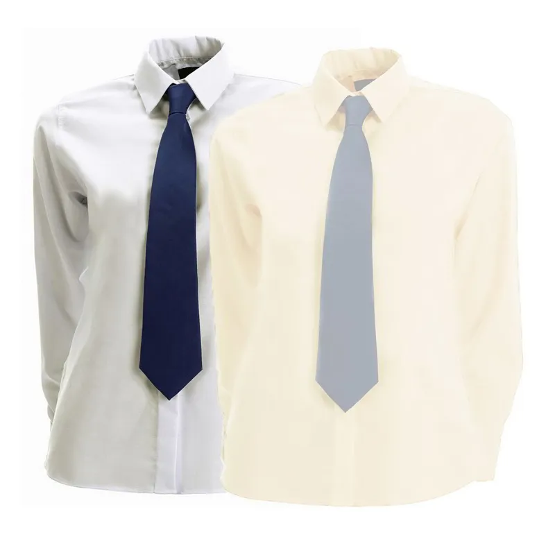 Equetech Stretch Long Sleeve Junior Show Shirt - White-1