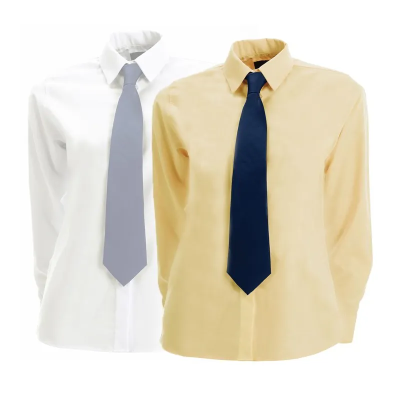 Equetech Stretch Long Sleeve Junior Show Shirt - Soft Yellow-1