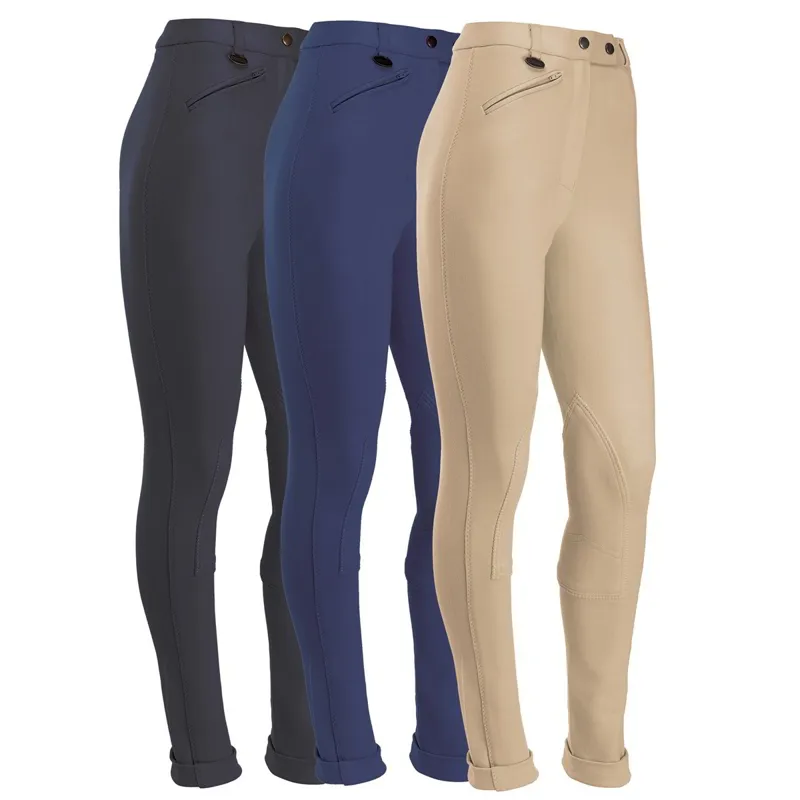 Equetech Prima Knee Patch Women's Breeches - Black-1