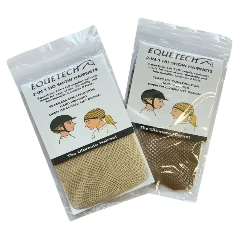 Equetech 2-In-1 HD Show Hairnets - Blonde