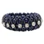 Equetech Beaded Crystal Bun Ring Scrunchie - Navy