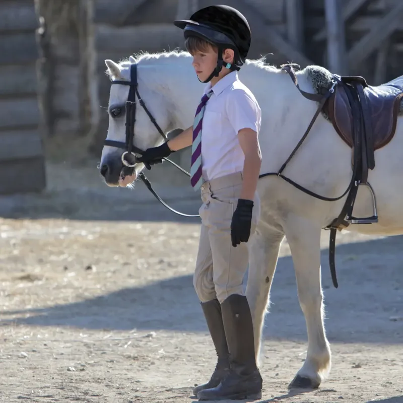 Equetech Sport Knee Grip Junior Boys Competition Breeches - Beige-1