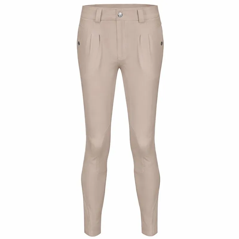 Equetech Casual Knee Patch Junior Boys Show Breeches - Beige