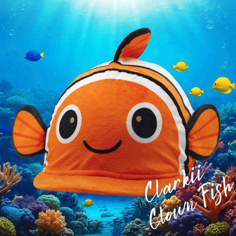 Equetech Junior Animal Helmet Cover - Clarkii Clownfish-1