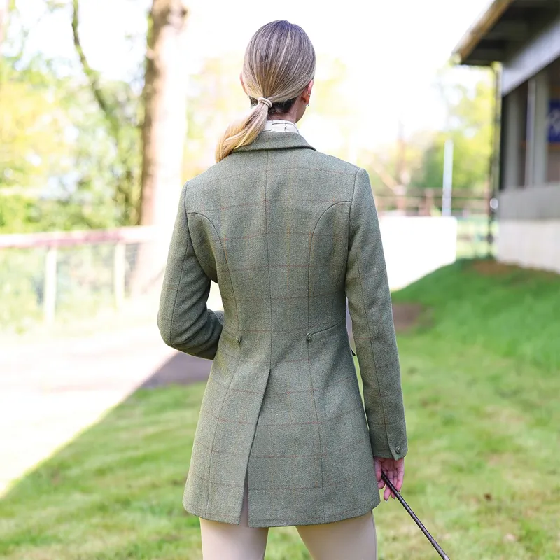 Equetech Claydon Beaufort Women's Tweed Show Coat - Green-3