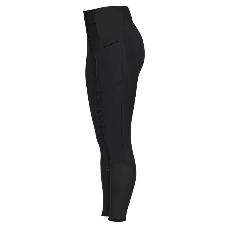 Equetech Comfort-Pro Full Grip Women's Pull-On Breeches - Black-2