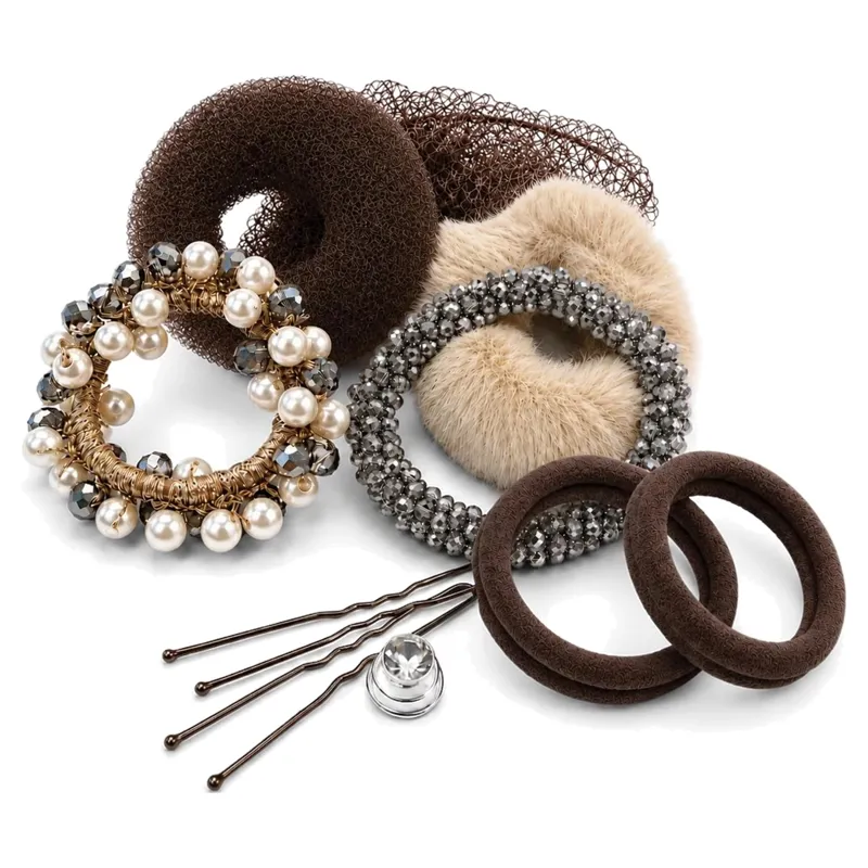 Equetech Competition Bun Kit - Brunette/Beige
