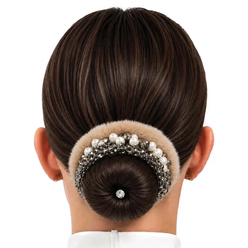 Equetech Competition Bun Kit - Brunette/Beige-1