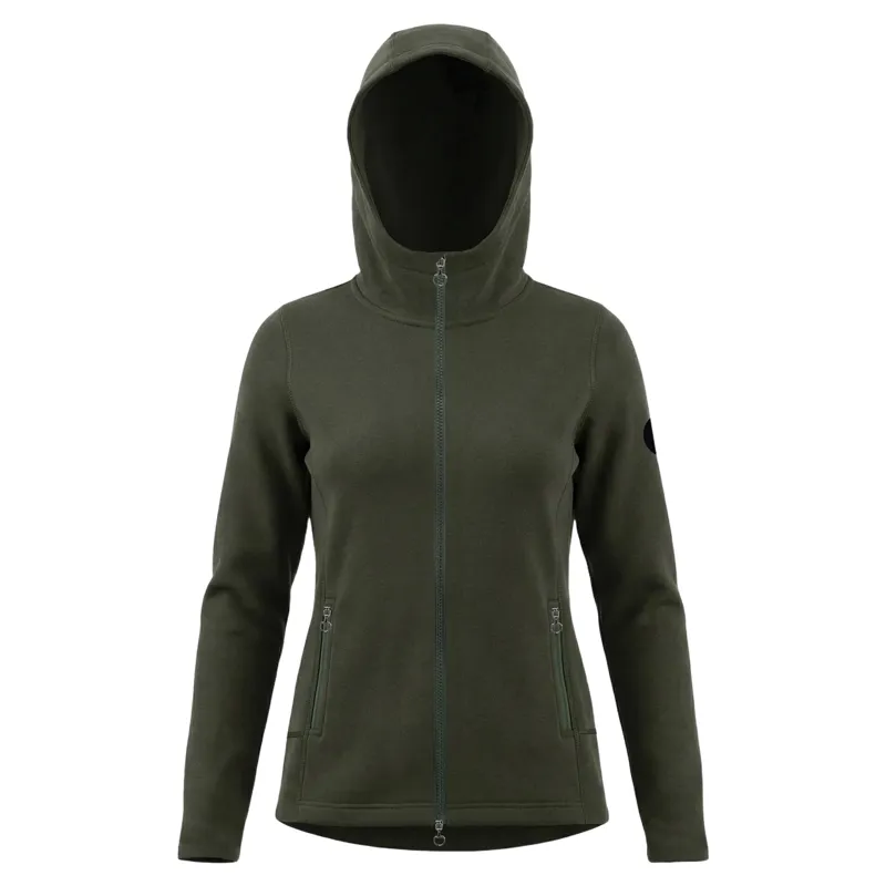 Equetech Ladies Contour Full Zip Hoodie in Alpine Green