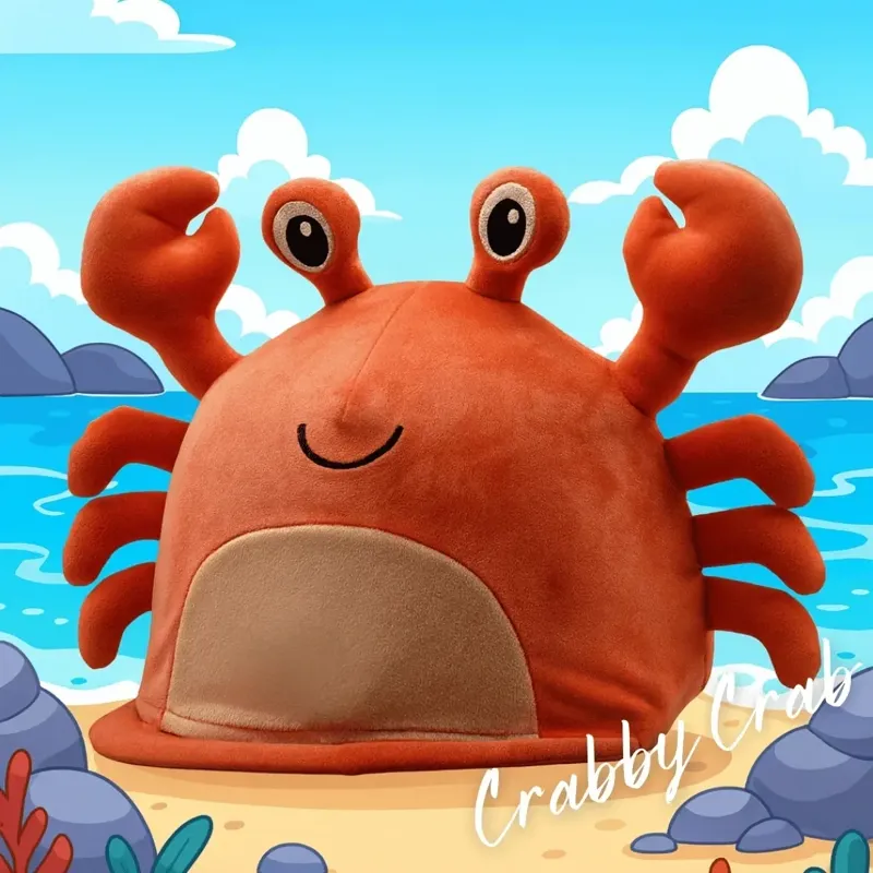 Equetech Animal Helmet Cover - Crabby Crab-1
