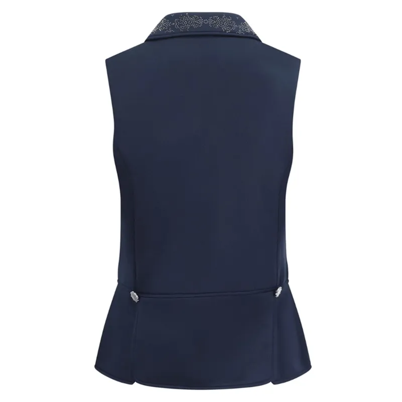 Equetech Crystal Dressage Womens Vest - Navy/Silver-3