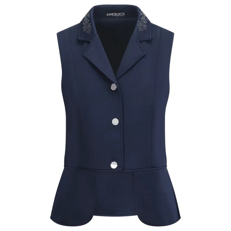 Equetech Crystal Dressage Womens Vest - Navy/Silver