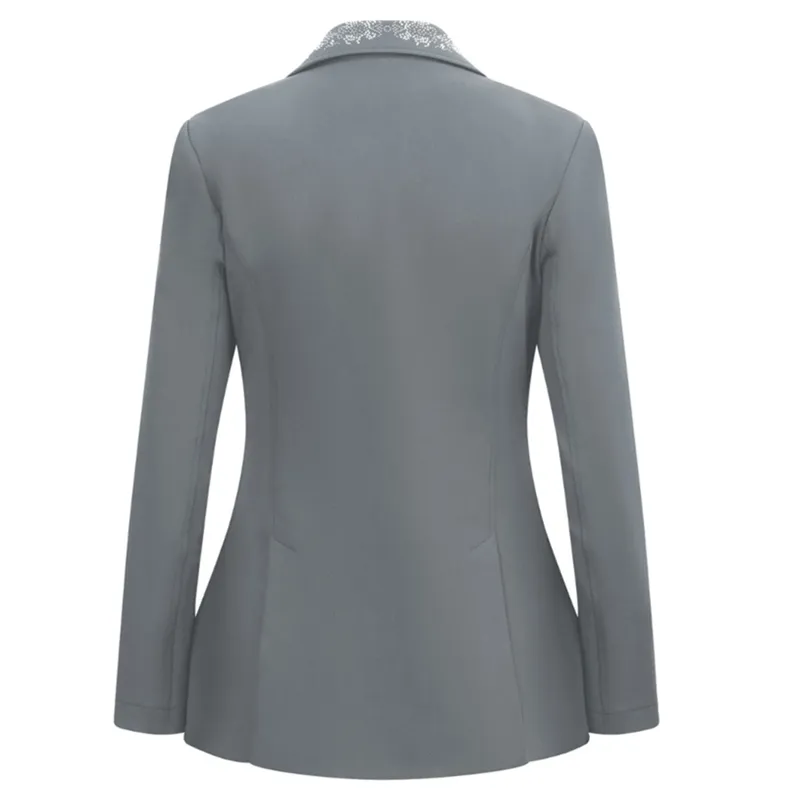 Equetech Crystal Water-Resistant Women's Show Coat - Grey-2