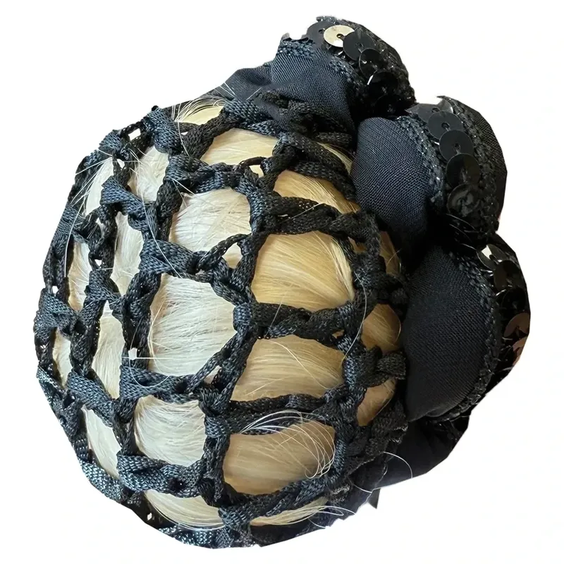 Equetech Fusion Scrunchie with Bun Net - Black