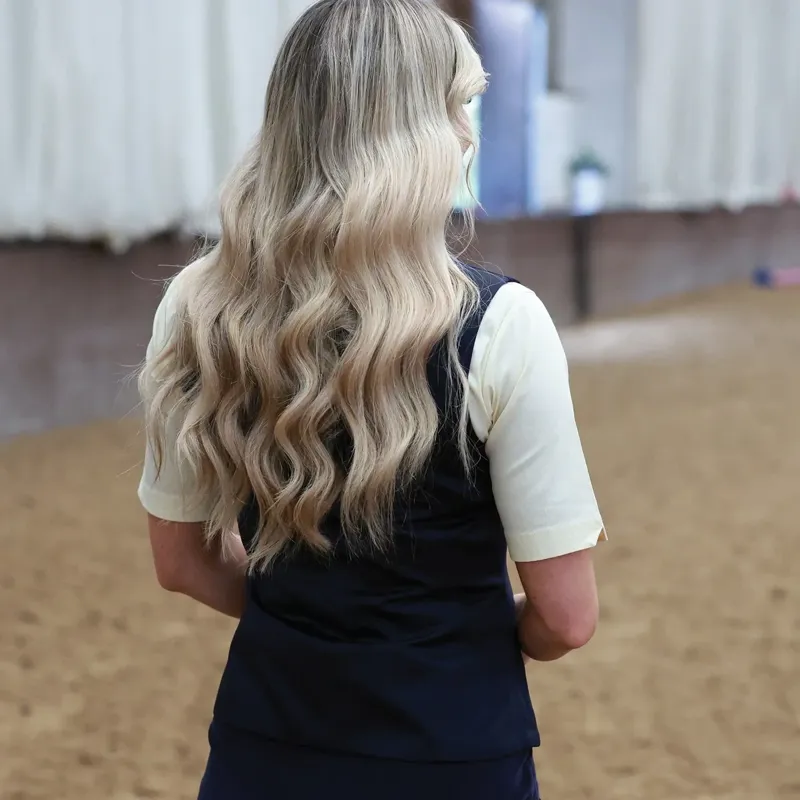 Equetech Heritage Womens Show Vest - Navy-4