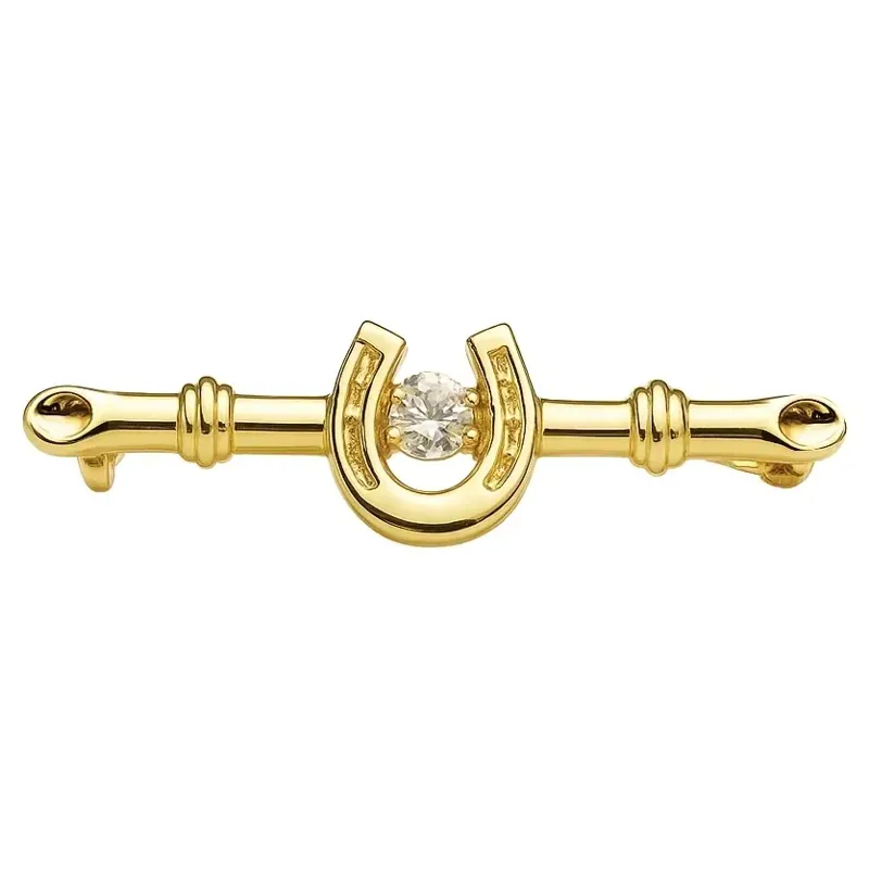 Equetech Horseshoe Stock Pin - Gold