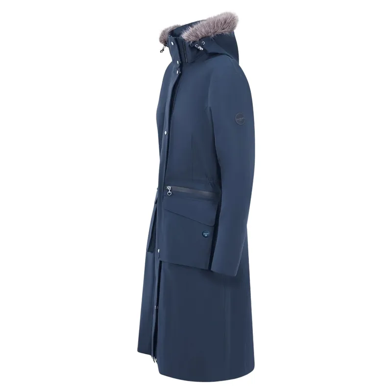 Equetech Inferno Women's Waterproof Heated Riding Coat - Navy-2