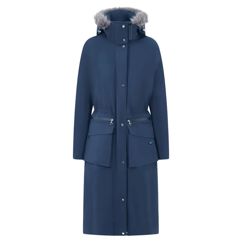 Equetech Inferno Women's Waterproof Heated Riding Coat - Navy