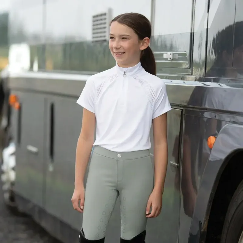 Equetech Elite Full Grip Junior Breeches - Gray-2