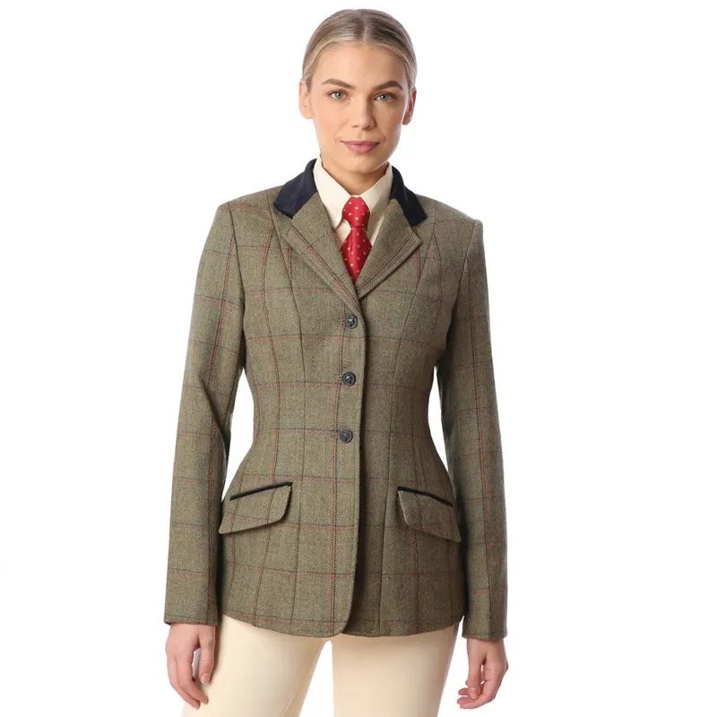 Equetech Launton Deluxe Women's Tweed Show Jacket - Green-1