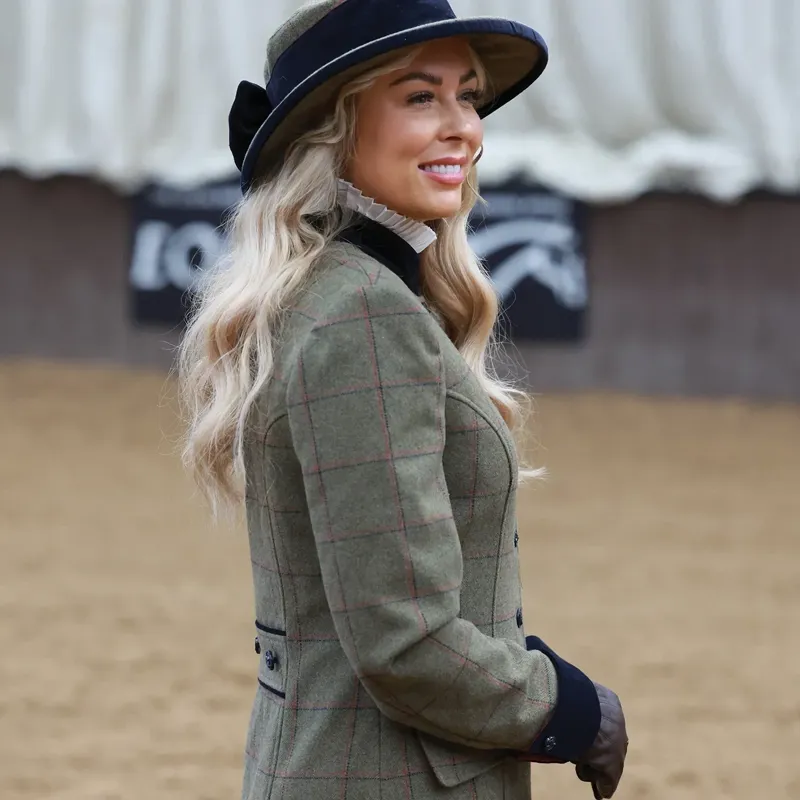 Equetech Launton Tweed Women's Leadline Jacket and Hat - Green-2