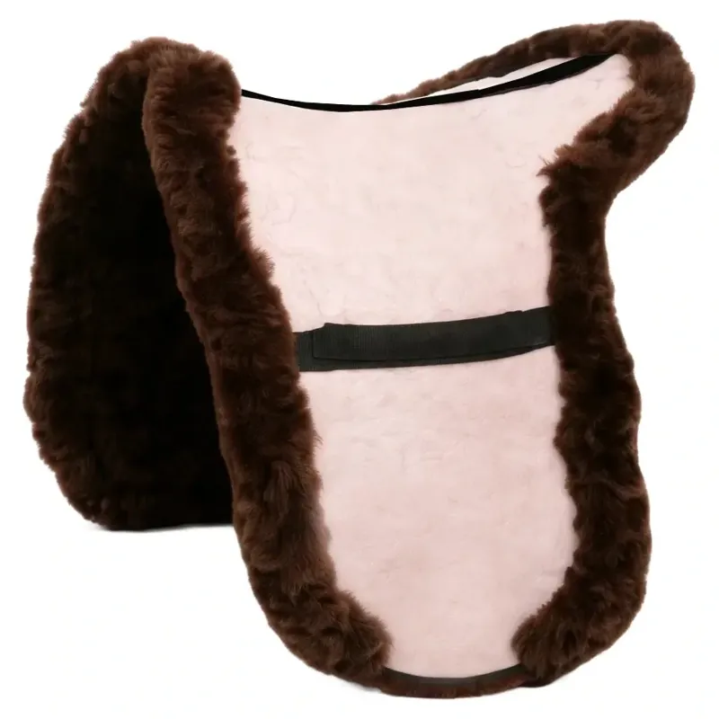 Equetech Sheepskin Showing Saddle Pad - Brown
