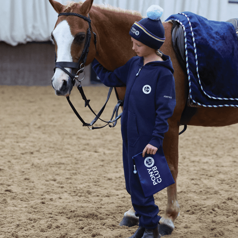 Equetech Official Pony Club Junior Jersey One-Piece - Navy-3
