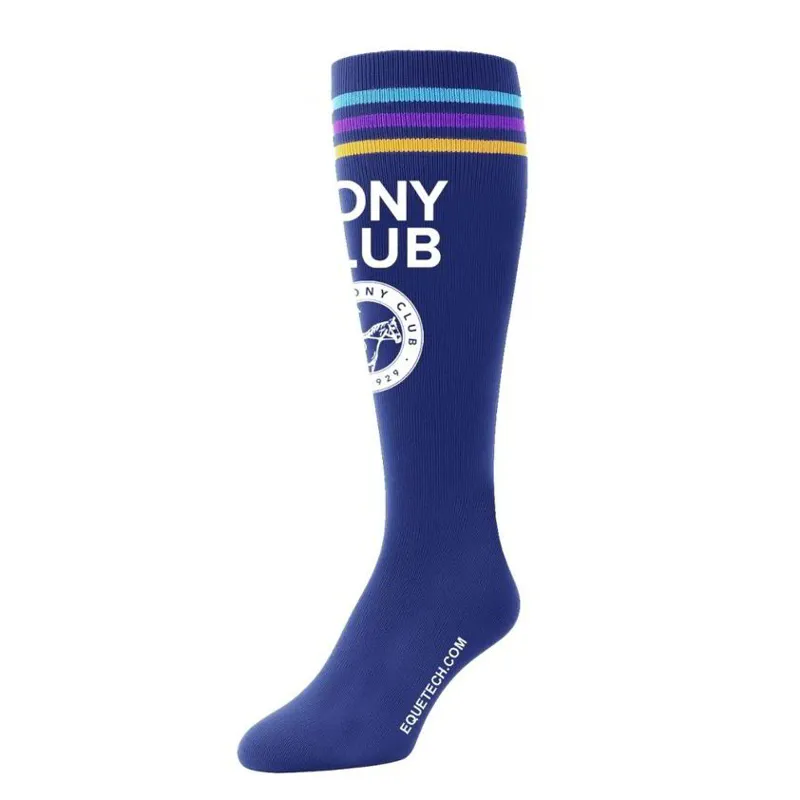 Equetech Official Pony Club Tall Riding Socks - Navy