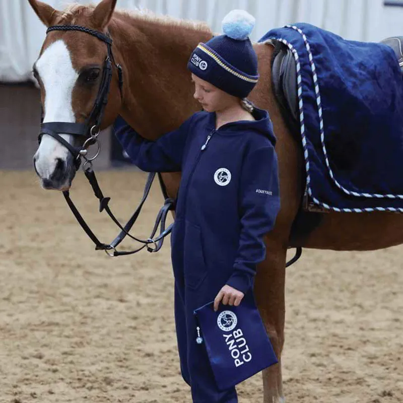 Equetech Pony Club 2-in-1 Blanket/Pillow - Navy-1
