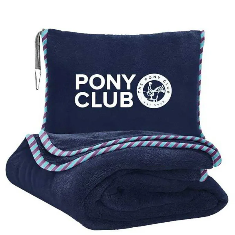 Equetech Pony Club 2-in-1 Blanket/Pillow - Navy
