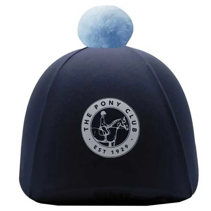 Equetech Pony Club 2-in-1 Lycra Helmet Cover - Navy-3