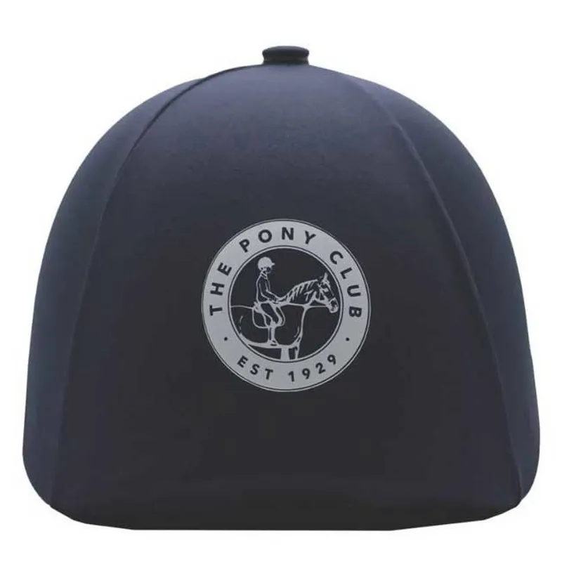 Equetech Pony Club 2-in-1 Lycra Helmet Cover - Navy-2