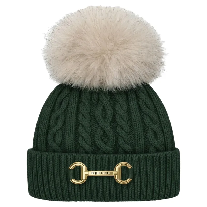 Equetech Waterproof Knitted Hat - Alpine Green