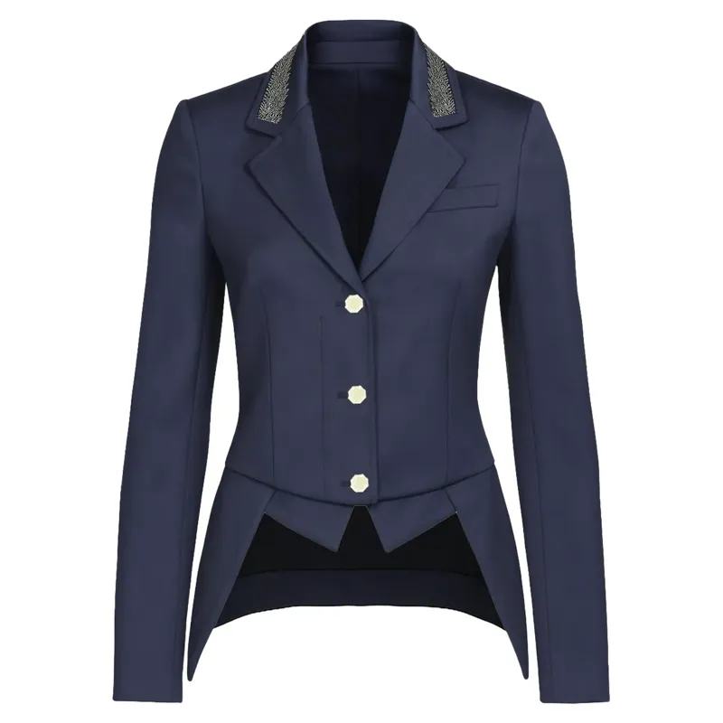 Equetech Crystal Cut-Away Women's Dressage Show Jacket - Navy