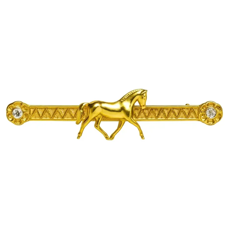 Equetech Tie and Stock Pin - Gold Horse
