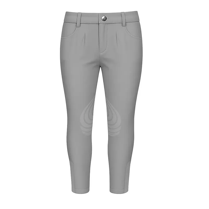 Equetech Sport Knee Grip Junior Boys Breeches - Gray